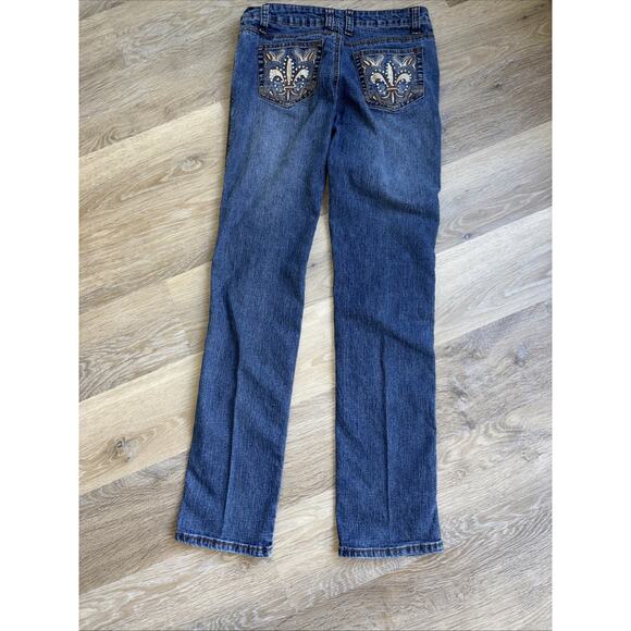 OTB Jeans Blue Jeans Women’s Size 9 Embellished Pockets Straight Denim - Picture 8 of 12